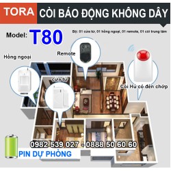 Bộ còi hú trung tâm chống trộm độc lập T80