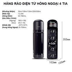 Hàng rào điện tử photo beam 4 tia PCA-150ABH-10