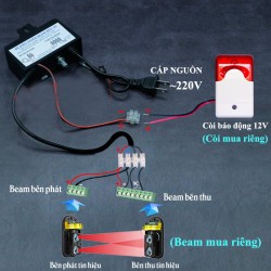 Bộ mạch kích duy trì thời gian trễ đóng ngắt relay từ 5s đến 3 phút TIMER-02NC, tín hiệu điều khiển NC (thường đóng)