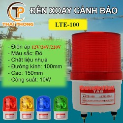 Đèn quay cảnh báo LED LTE-100 12V/24V/220V Đỏ