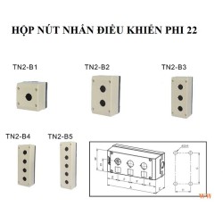 Hộp nút nhấn 1 lỗ phi 22, điều khiển on off (bằng nhựa)