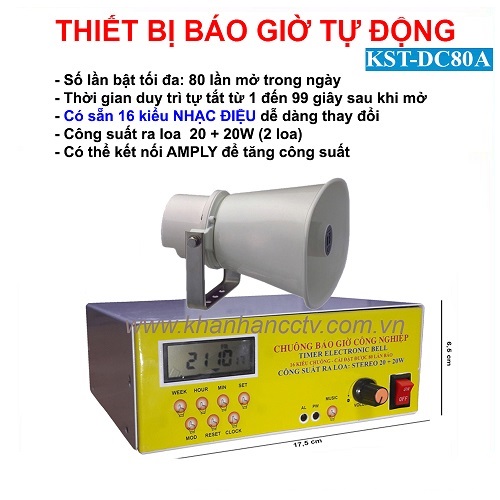 Hướng dẫn cài đặt chuông báo giờ tự động DC-80A, DC-80AB, DC-80AWL