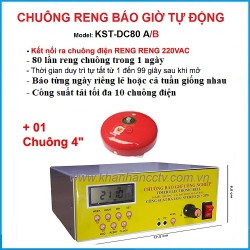 Bộ chuông reng báo giờ tự động 80 lần/ngày KST-DC80AB