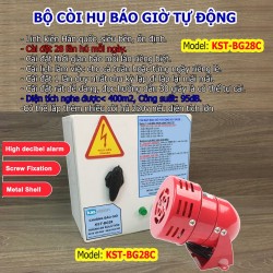 Bộ báo giờ làm việc tự động bằng còi hụ KST-BG28C còi tầm, tan ca khu công nghiệp