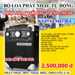 Bộ loa phát nhạc tự động báo giờ làm việc KST-ATM17 B/C