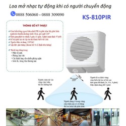 Loa phát nhạc tự động khi có người chuyển động KS-810PIR (quảng cáo, lời nhắc, thư giãn, giải trí, nhà vệ sinh)