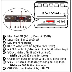 Loa báo giờ tự động phát nhạc, kiểu chuông mp3 BS-151A-AUTO hẹn báo giờ làm việc, nghỉ giải lao, thư giãn, giải trí