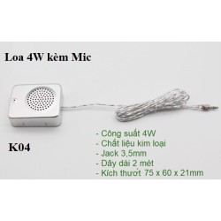 Loa và Micro đàm thoại K04, 4W vỏ kim loại Loa và Micro đàm thoại K04, 4W vỏ kim loại