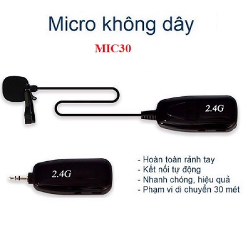 Micro cài áo WiFi không dây MIC30, đại lý, phân phối,mua bán, lắp đặt giá rẻ Micro cài áo WiFi không dây MIC30, đại lý, phân phối,mua bán, lắp đặt giá rẻ