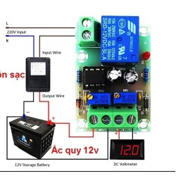 Mạch quản lý, xạc acquy 12V XH-M601