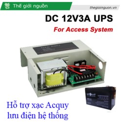 Bộ cấp nguồn 12V 3A UPS-1203AB (hỗ trợ xạc bình Acqui)