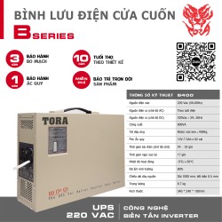 Bình lưu điện TORA B400 cho cửa cuốn tải Motor 400Kg