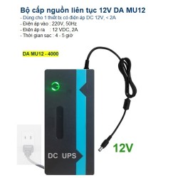 Bộ cấp nguồn liên tục 12V UPS Mini MU12-4000 cho camera, wifi, máy chấm công