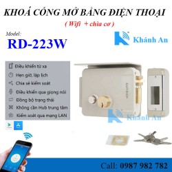 Khóa điện tử mở cổng từ xa bằng điện thoại, wifi RD-223W