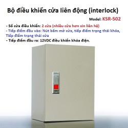 Bộ tủ điều khiển liên động 2 cửa KSR-502 interlock (full phụ kiện)