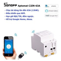 Cầu Dao Tổng Điều Khiển Từ Xa Qua Wifi CJZN-63A 12KW Cầu Dao Tổng Điều Khiển Từ Xa Qua Wifi CJZN-63A 12KW