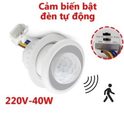 Công tắc cảm biến chuyển động hồng ngoại T-3005 bật tắt đèn tự động 220V - Có điều chỉnh thời gian và độ nhạy Công tắc cảm biến chuyển động hồng ngoại T-3005 bật tắt đèn tự động 220V - Có điều chỉnh thời gian và độ nhạy