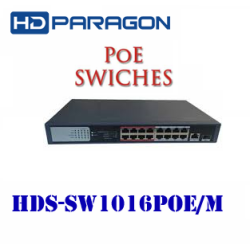 Switch cấp nguồn PoE 16 Port HDS-SW1016POE/M