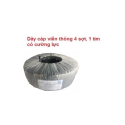 Dây cáp viễn thông 4 sợi 1 tim có cường lực