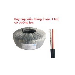 Dây cáp viễn thông 2 sợi 1 tim có cường lực