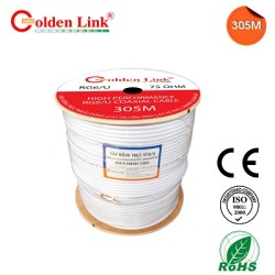 Dây cáp Camera, cáp đồng trục RG6/U golden Link, 305m