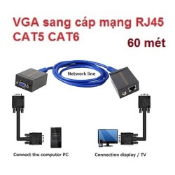 Bộ chuyển VGA qua dây mạng RJ45 60M