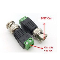 Jack BNC đầu cái Vặn Vít Cho Camera