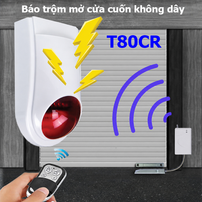 Bộ chống trộm cửa cuốn T80CR giải pháp bảo vệ an ninh đơn giản nhưng hiệu quả