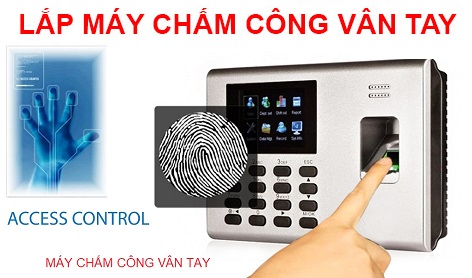 lắp đặt máy chấm công vân tay, thẻ từ